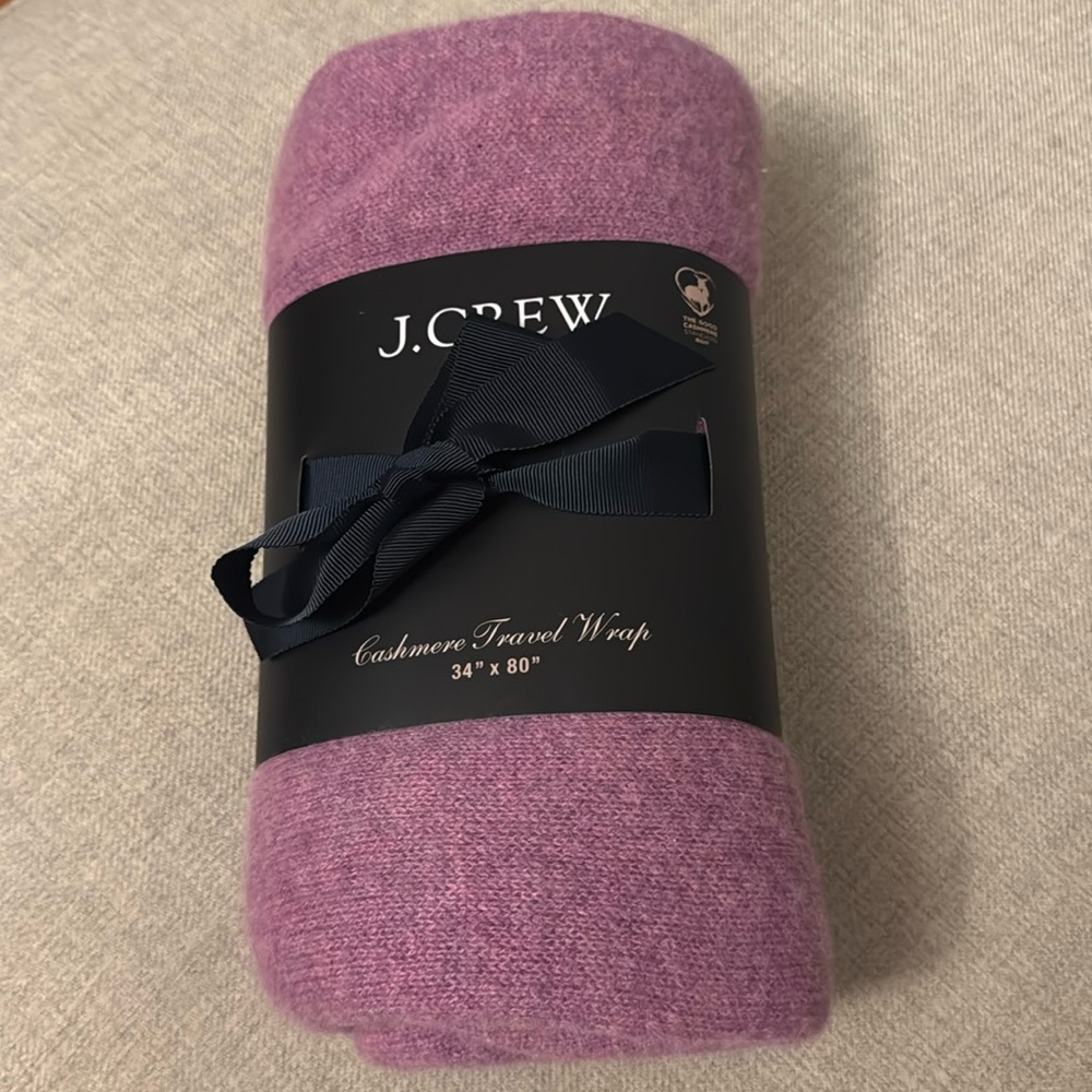 J Crew cashmere travel wrap - purple - NWT